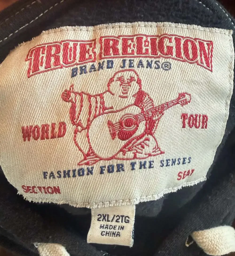 Vintage True Religion World Tour Fashion for the Senses Full Zip Hoodie